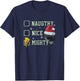 Power Rangers Christmas Naughty Nice Mighty Checklist Logo T-Shirt - T-Shirt | Navy