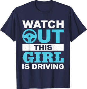 New Driver Gifts Funny Shirt for Teen Girls and Boys Student T-Shirt - T-Shirt | Navy