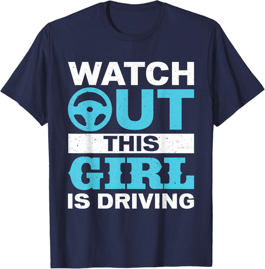 New Driver Gifts Funny Shirt for Teen Girls and Boys Student T-Shirt - T-Shirt | Navy