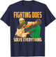 Cute Fighting Solve Everything | Funny Hockey Players Gift T-Shirt - T-Shirt | Navy