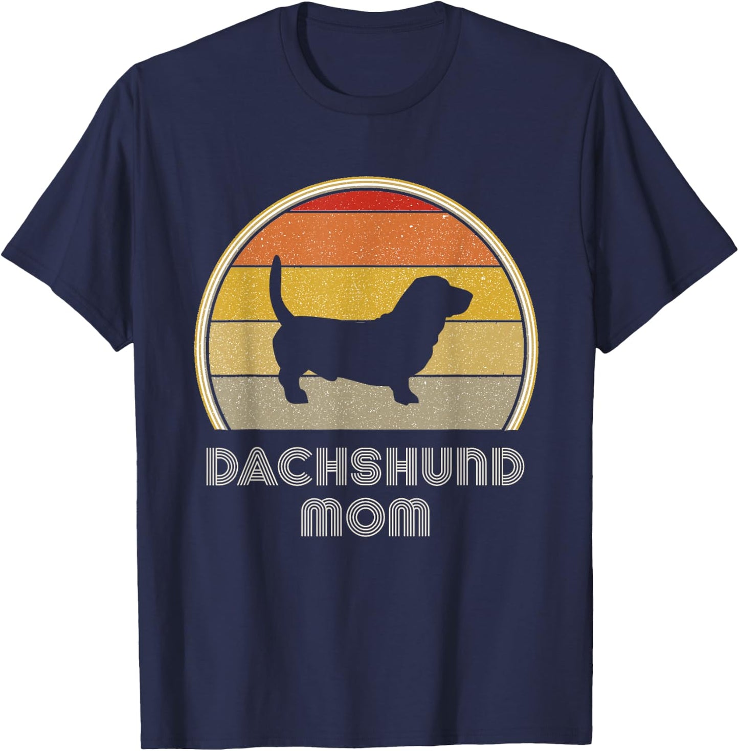 Dachshund Shirt Wiener Dog Best Dachshund Mom T-Shirt - T-Shirt | Navy