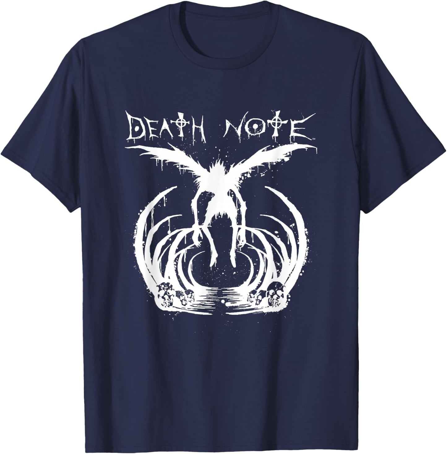 Death Note Ryuk Splatter Silhouette Anime T-Shirt - T-Shirt | Navy