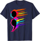 Suicide Prevention Semicolon Retro Colorful Birds T-Shirt - T-Shirt | Navy