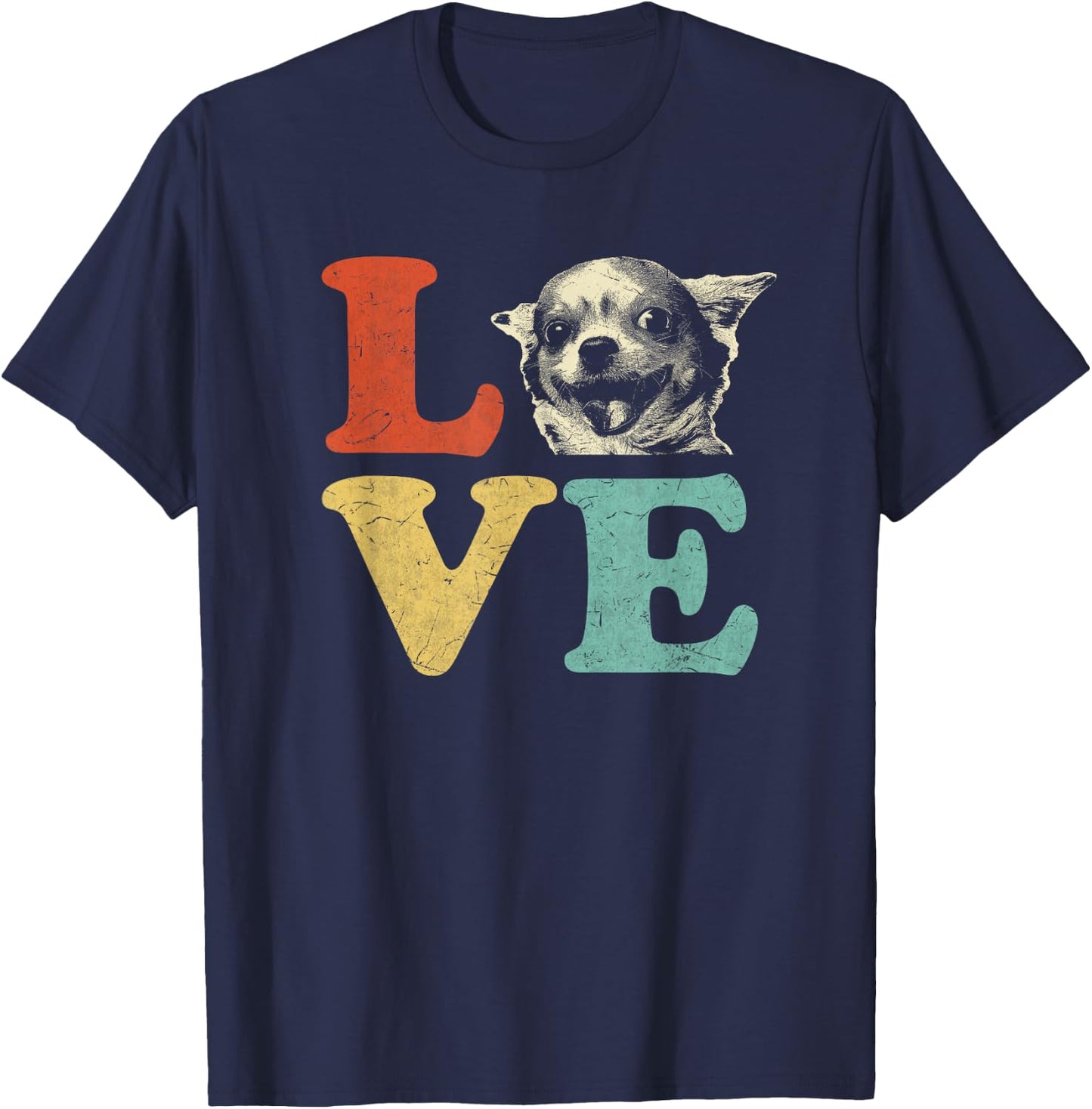 I Love My Chihuahua Dog Lovers Men Women Girls Kids T-Shirt - T-Shirt | Navy
