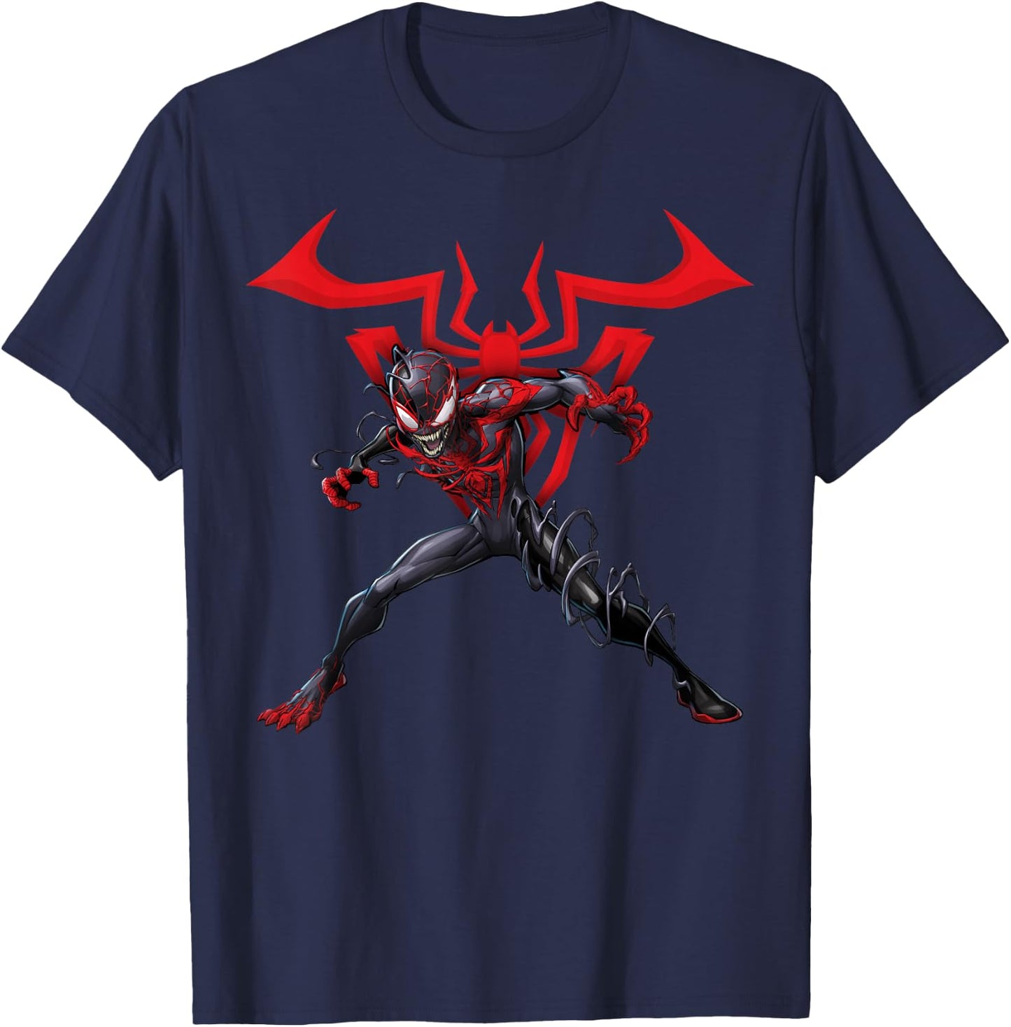 Marvel Spider-Man Maximum Venom Miles Morales Portrait T-Shirt - T-Shirt | Navy