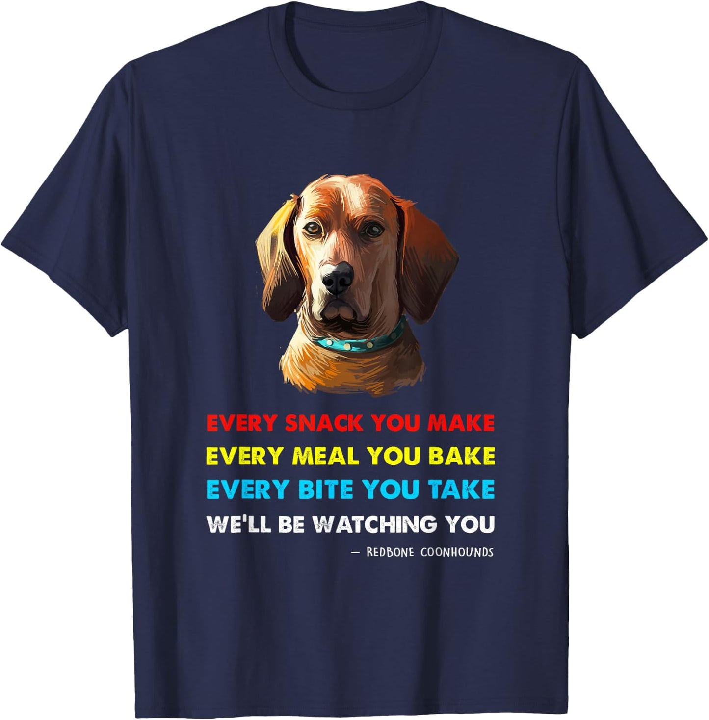 Red Bone Coonhound Dog Shirt | Red Bone Coonhound T-Shirt - T-Shirt | Navy