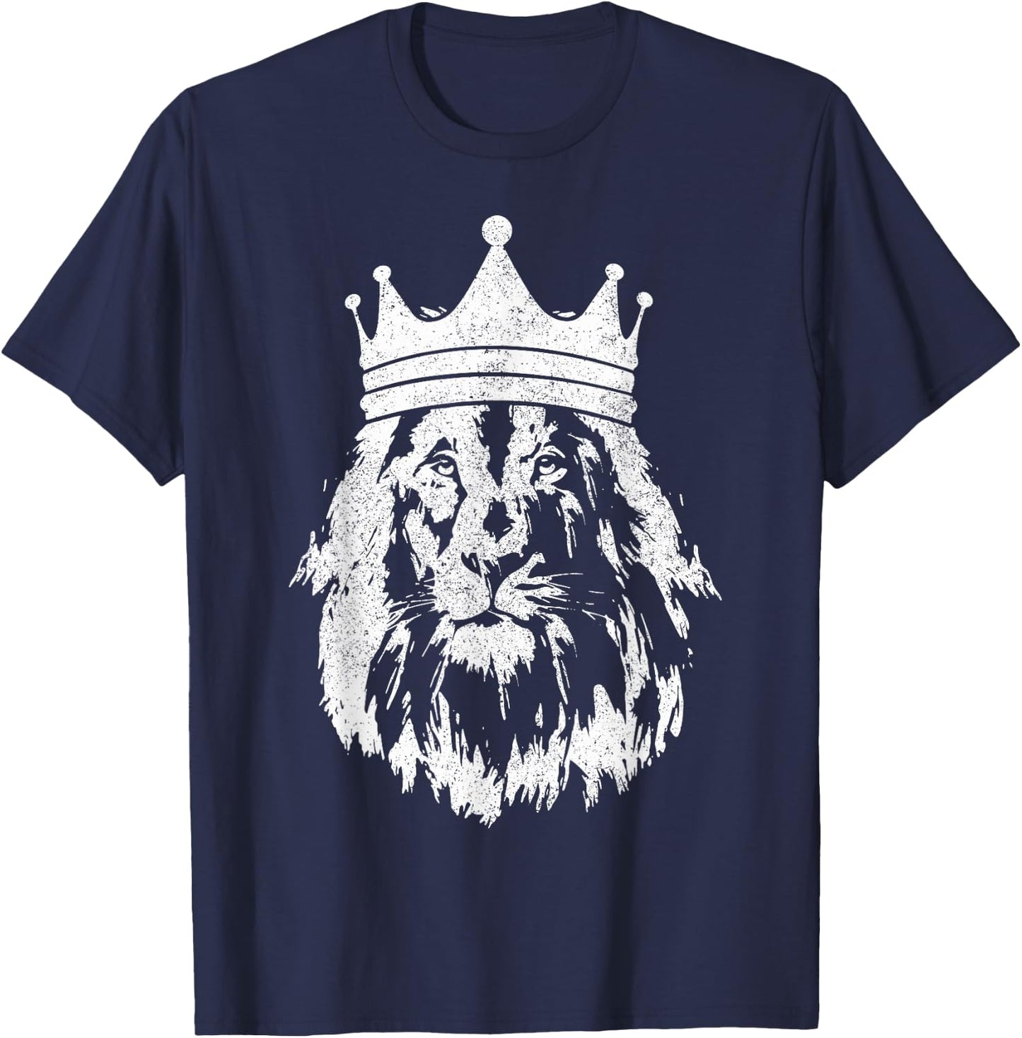 Lion Of Judah Crown Ethiopian Hebrew Israelite Rastafari T-Shirt - T-Shirt | Navy