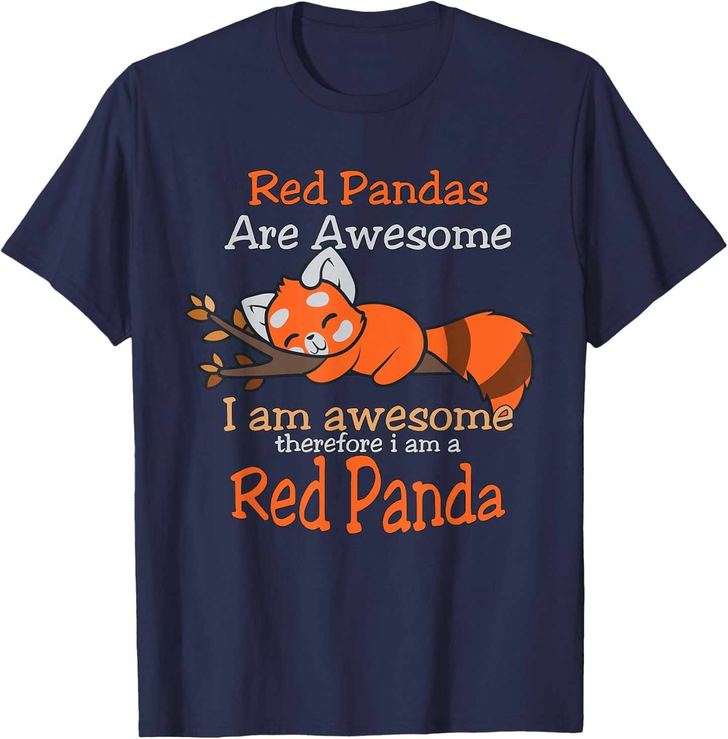 Red Panda Men Women Red Panda Lover Gift Red Panda T-Shirt - T-Shirt | Navy