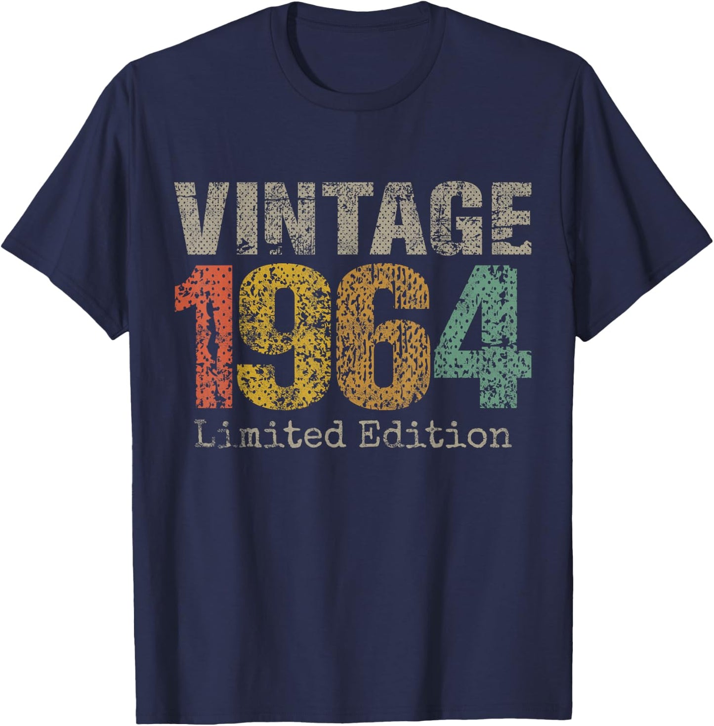 Vintage 1964 Limited Edition 61st Birthday Gifts 61 Year Old T-Shirt - T-Shirt | Navy