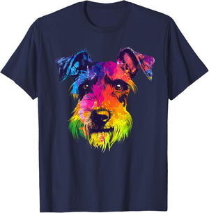 Mini Schnauzer Art Women Miniature Schnauzer Lovers T-Shirt - T-Shirt | Navy