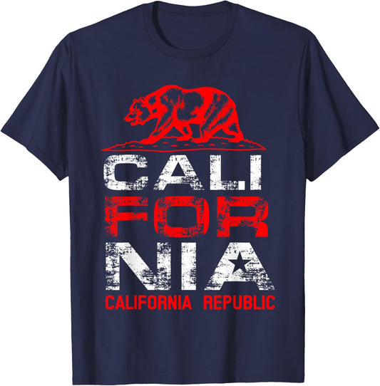 California Republic | Cute North Cali Lovers Gift T-Shirt - T-Shirt | Navy