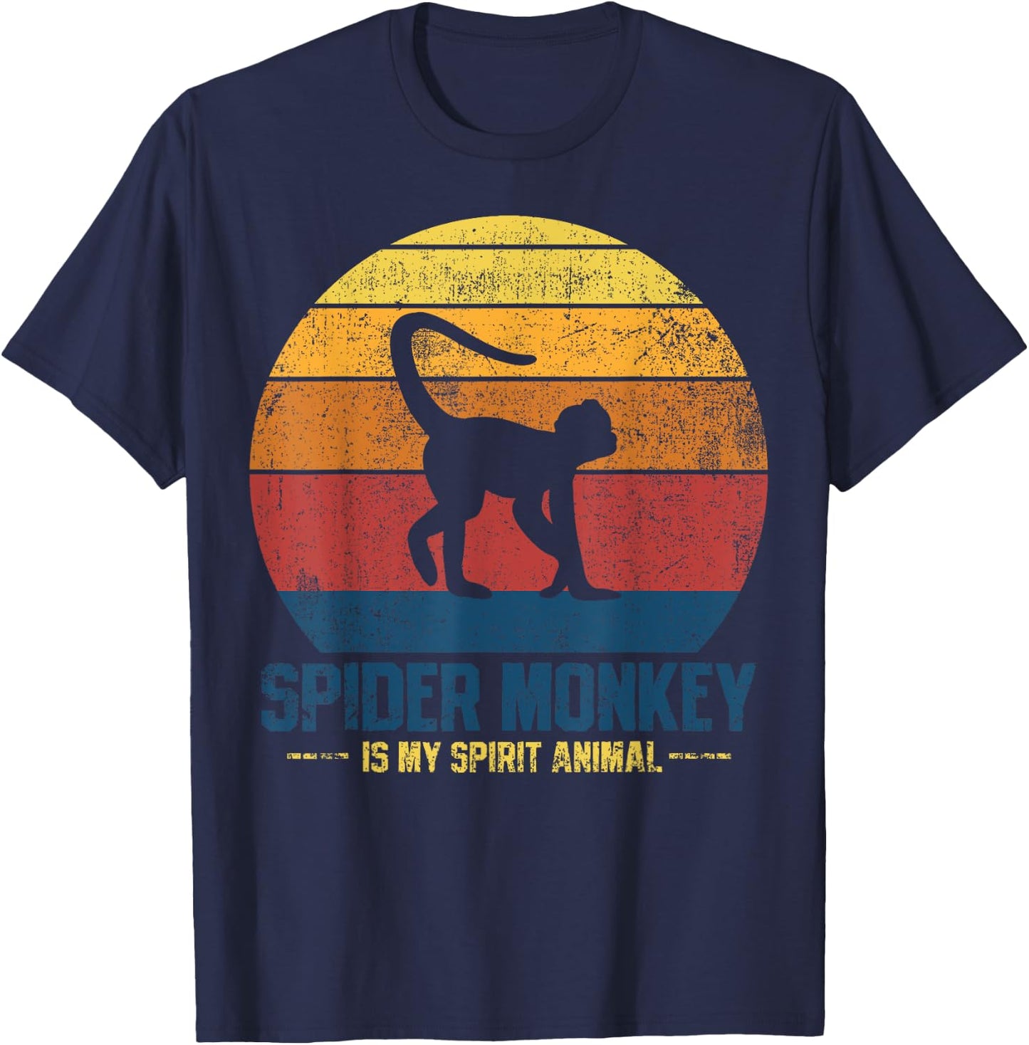 Spider Monkey Vintage T-Shirt - T-Shirt | Navy