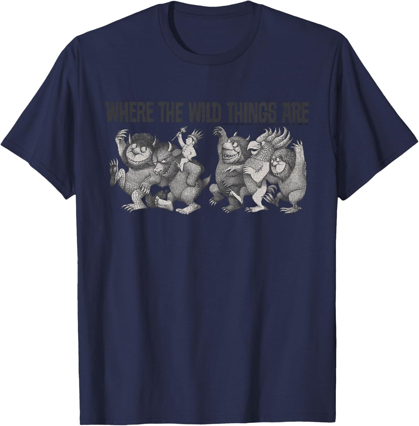 Kids Where The Wild Things Are Max Parade Title T-Shirt - T-Shirt | Navy