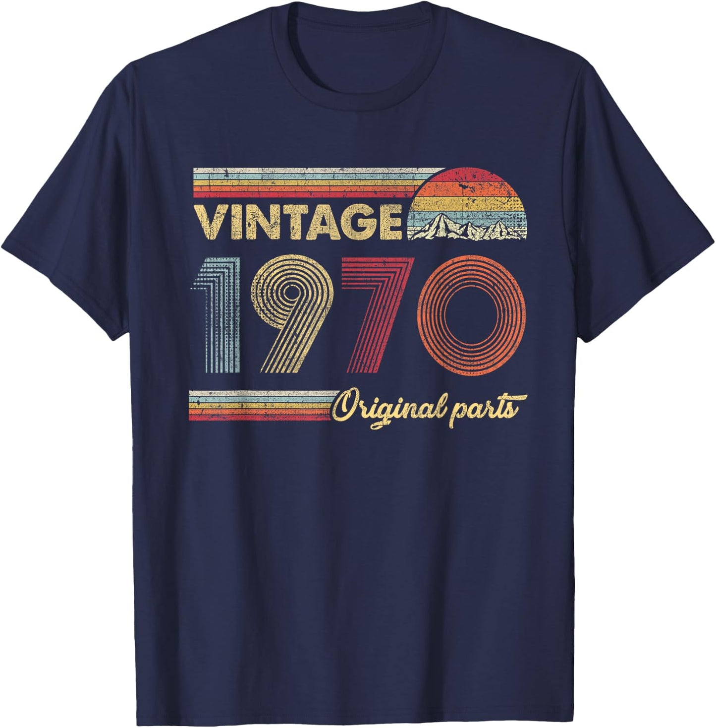 Retro Original Parts 50th Vintage 1970 Birthday T-Shirt - T-Shirt | Navy