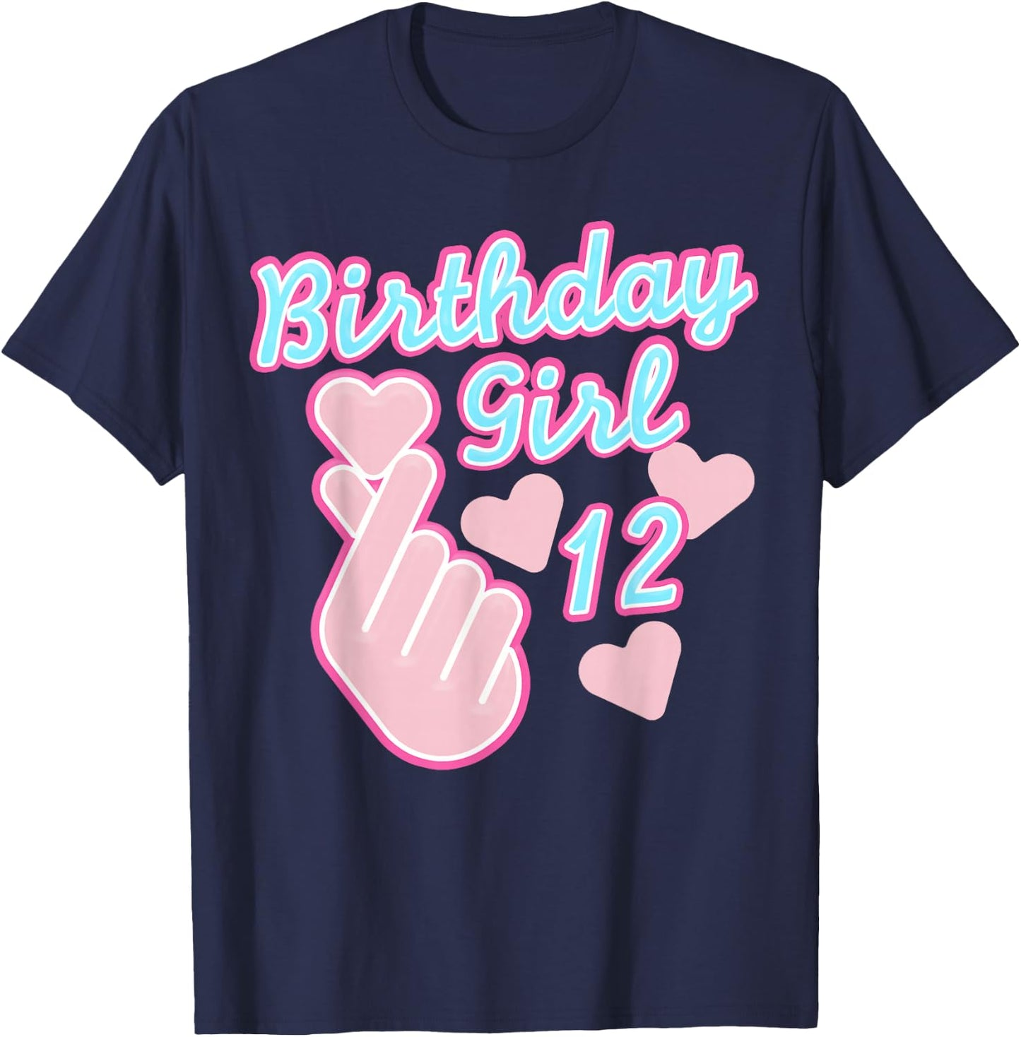K-Pop Birthday Girl 12 T-Shirt - T-Shirt | Navy