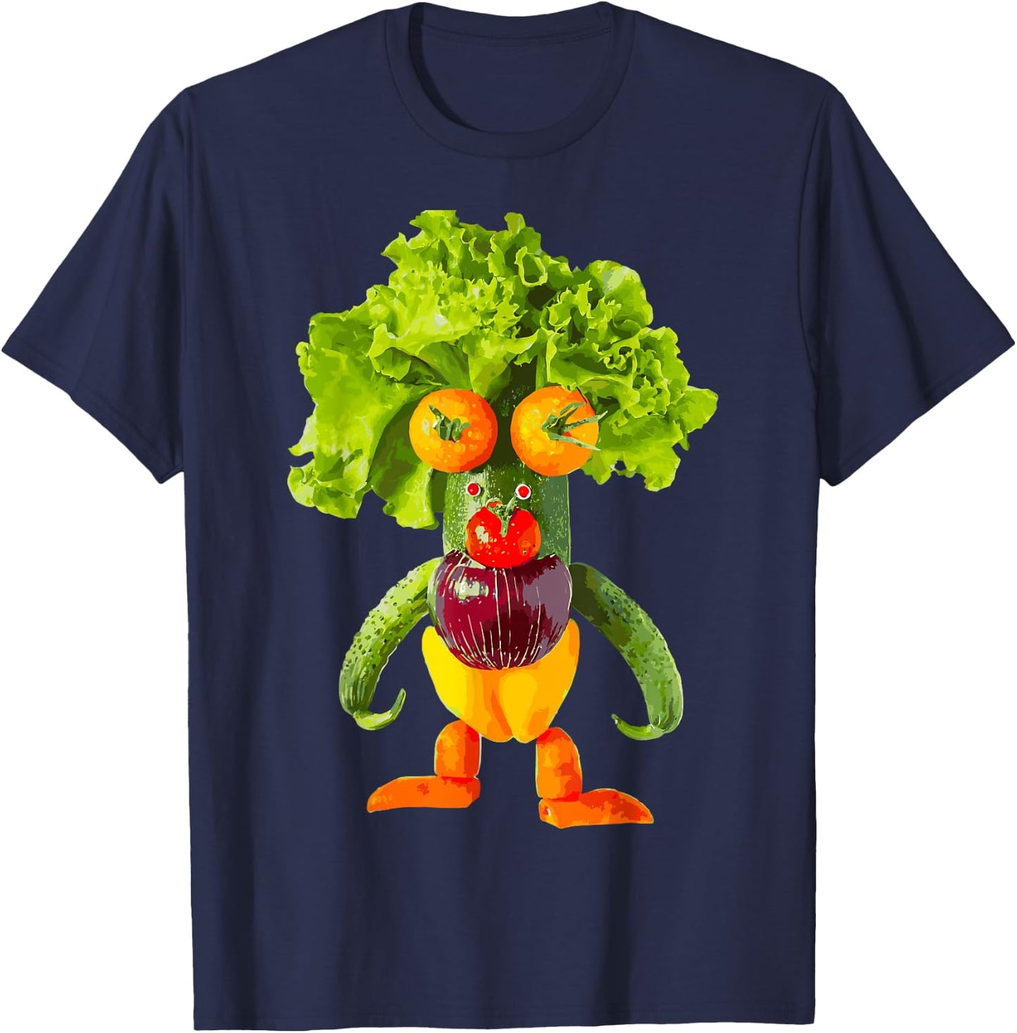 Vegetables, Monster T-Shirt - T-Shirt | Navy
