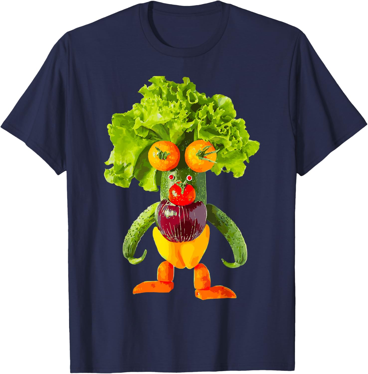 Vegetables, Monster T-Shirt - T-Shirt | Navy