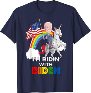 Ridin with Biden T-Shirt - T-Shirt | Navy