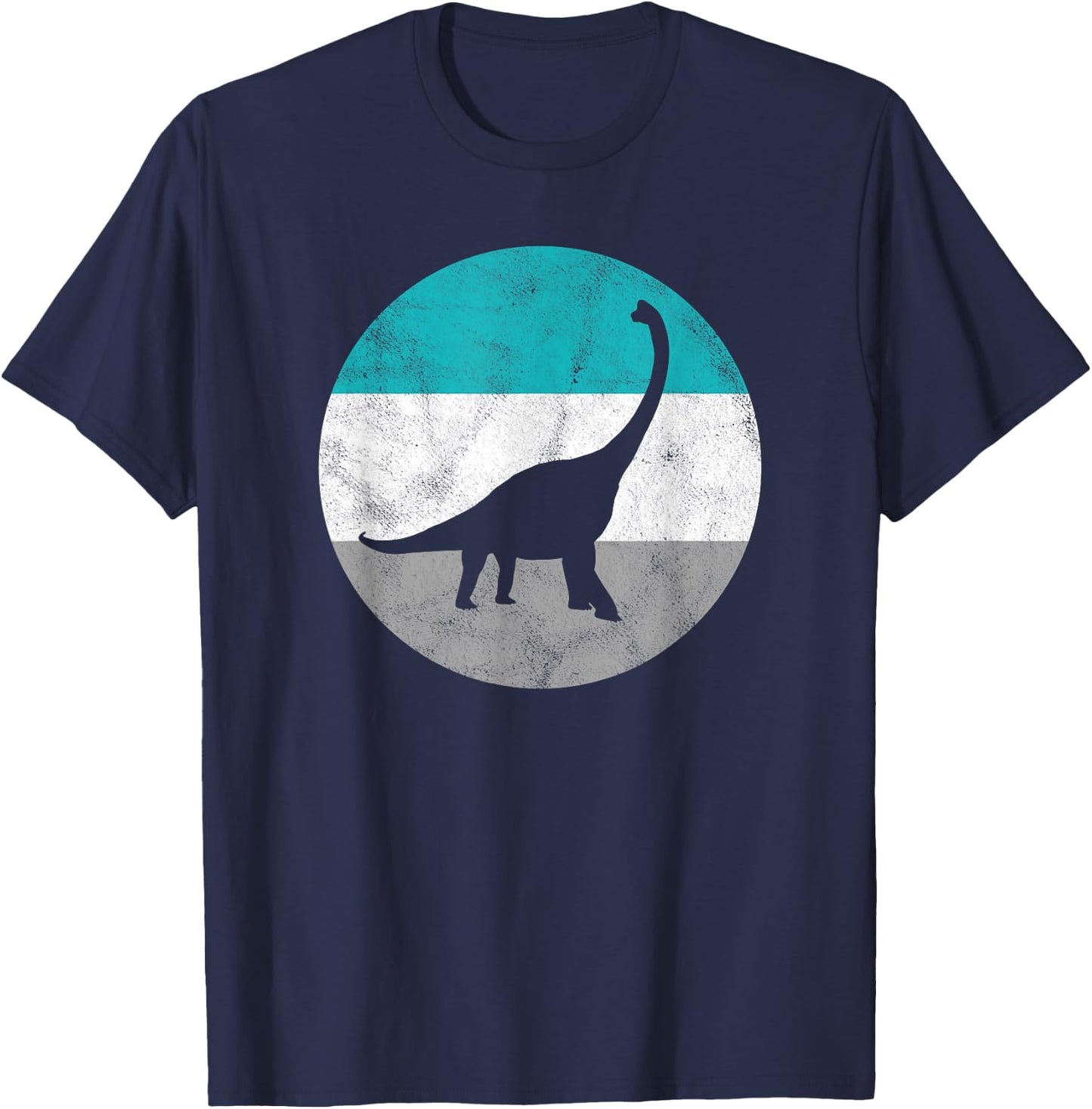 Brachiosaurus Retro Dinosaur Gift or Boys T-Shirt - T-Shirt | Navy