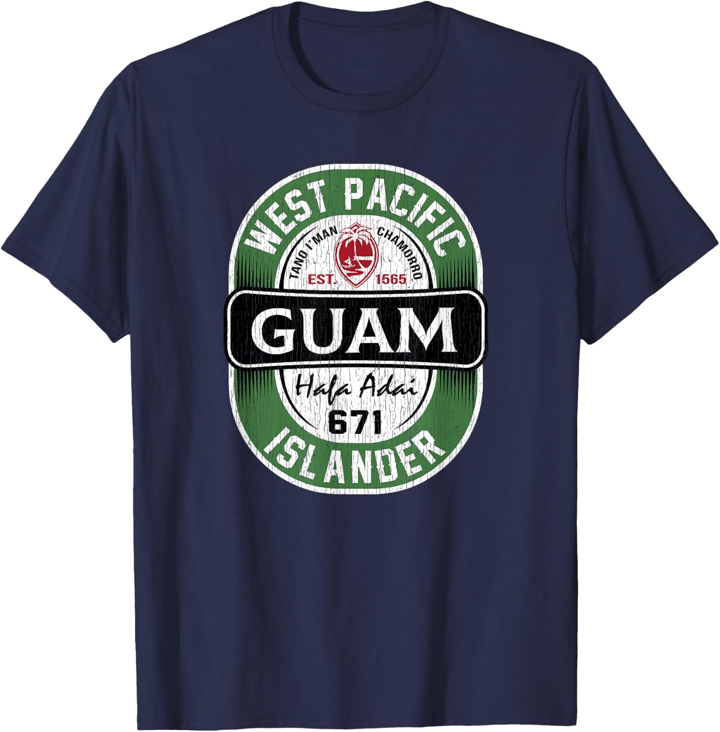 Hafa Adai - Vintage Guam T-Shirt - T-Shirt | Navy