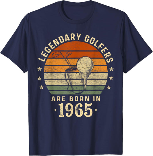 Legendary Golfers Are Born In 1965 59th Birthday Golf Gifts T-Shirt - T-Shirt | Navy