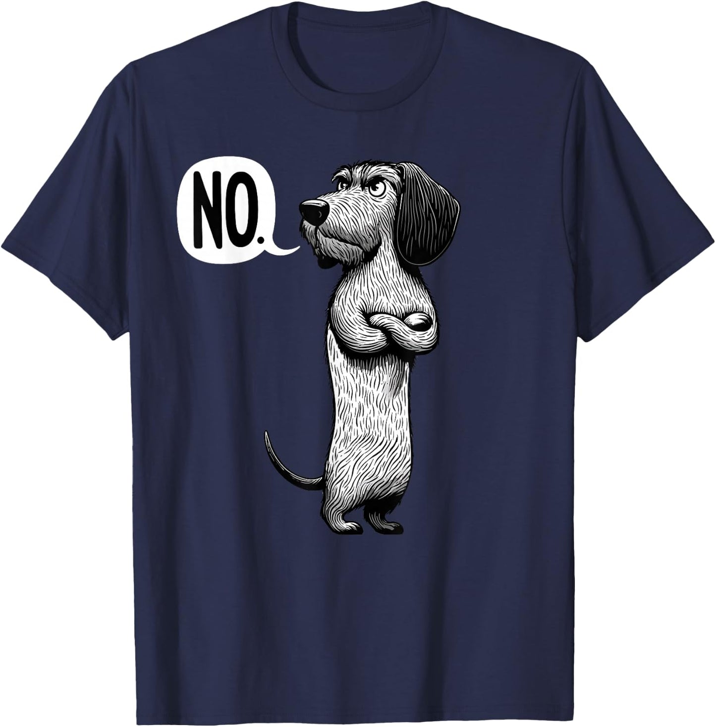 Wire-Haired Dachshund Dog Men Women Kids T-Shirt - T-Shirt | Navy