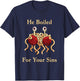 Flying Spaghetti Monster - He Boiled For Your Sins T-Shirt - T-Shirt | Navy