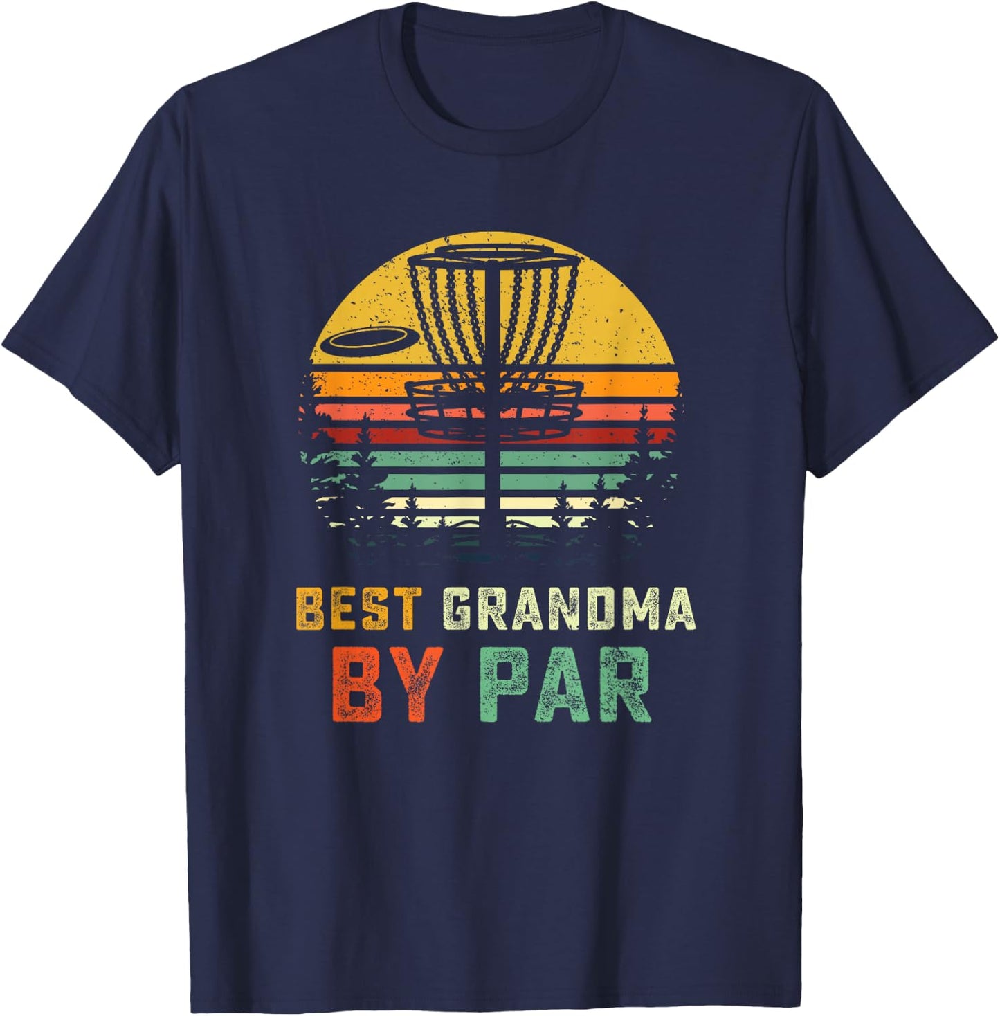 Best Grandma Disc Golf Gift Grandmother Frisbees Disk Golfer T-Shirt - T-Shirt | Navy