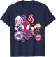 Marvel Spidey and His Amazing Friends 4 Year Old Birthday T-Shirt - T-Shirt | Navy