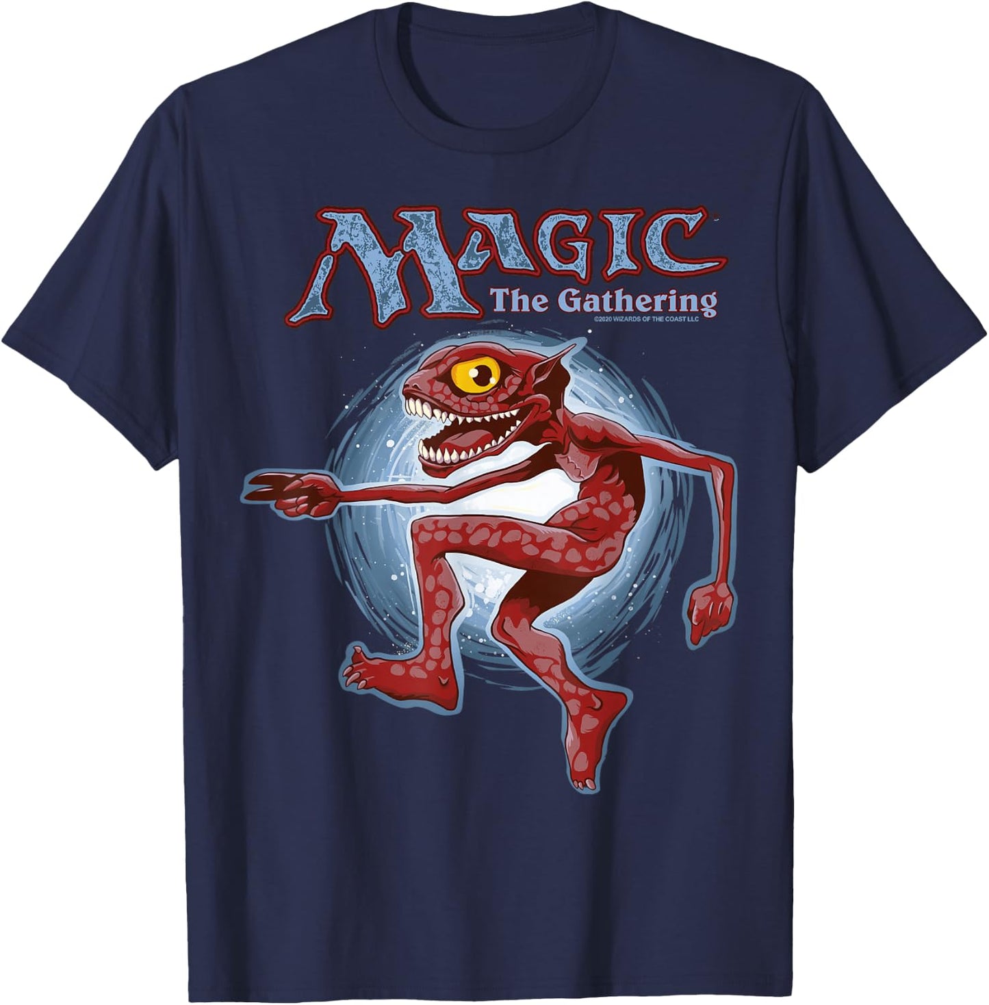 Magic: The Gathering Retro Red Monster T-Shirt - T-Shirt | Navy