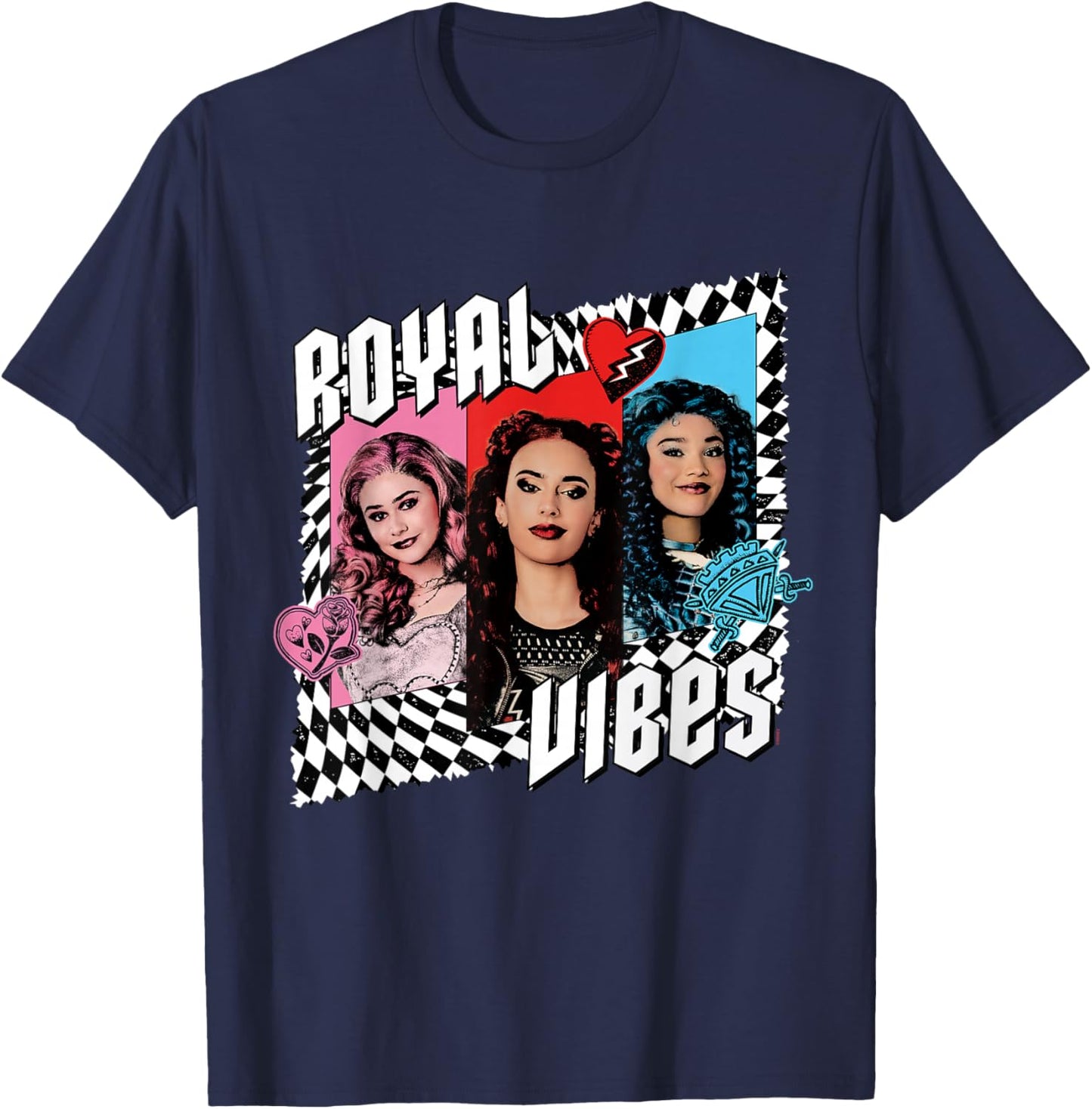 Disney Descendants 4: The Rise of Red Trio Royal Vibes T-Shirt - T-Shirt | Navy