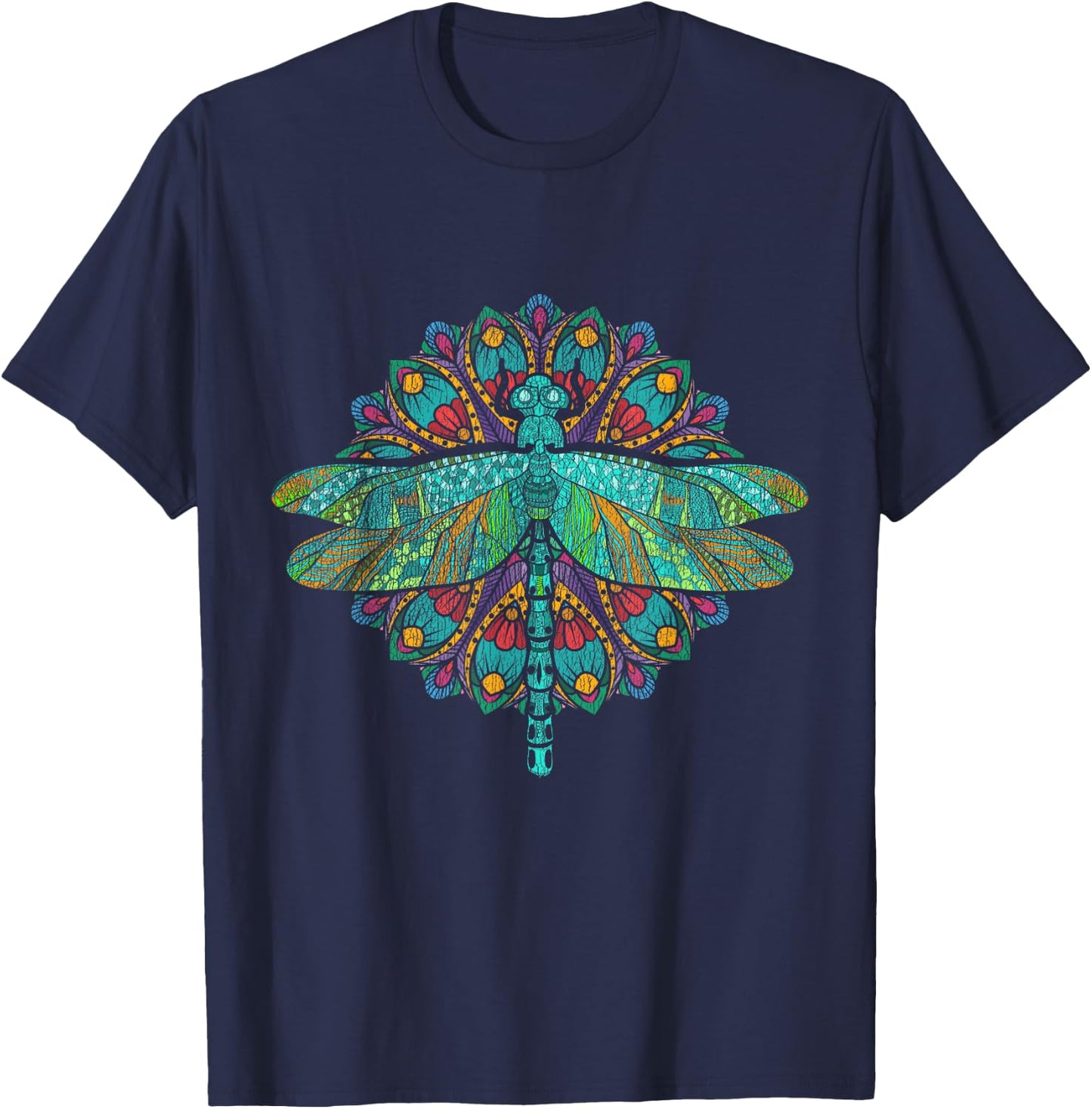 Wildlife Insect Animal Lover Hippie Gift Nature Dragonfly T-Shirt - T-Shirt | Navy