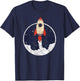 Space Shuttle Cute Little Rocket Spaceship Astronaut T-Shirt - T-Shirt | Navy