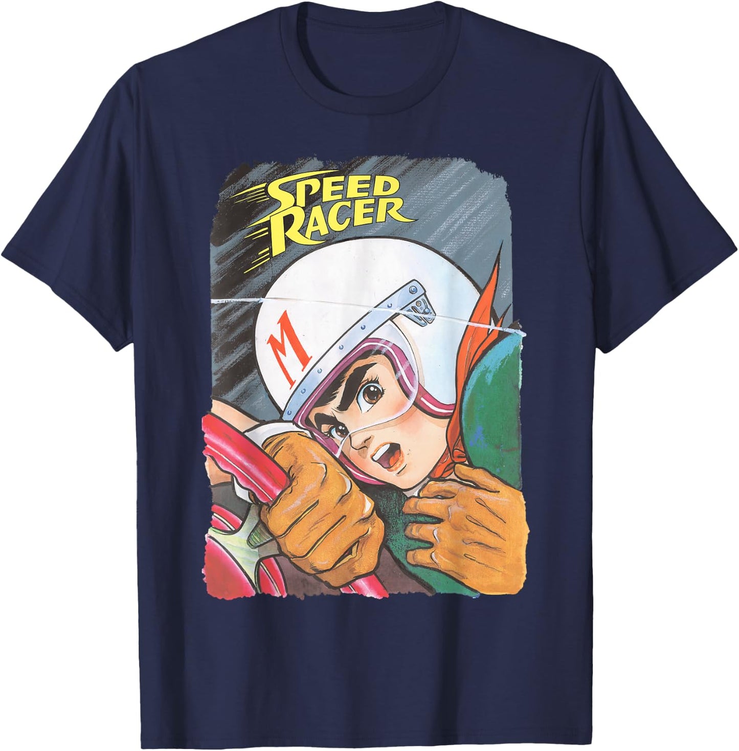 Manga Speed Racer Logo Close T-Shirt - T-Shirt | Navy
