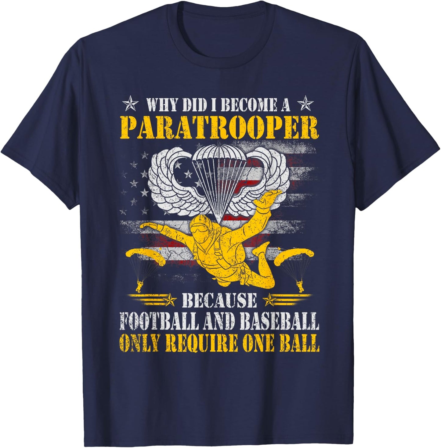 82nd 101st Airborne Paratrooper Jump , Veterans Day T-Shirt - T-Shirt | Navy