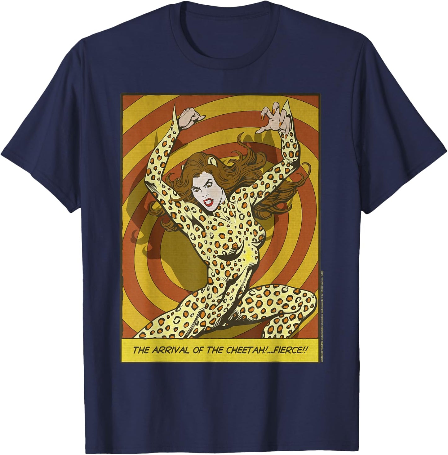 DC Comics Wonder Woman Cheetah Comic Panel T-Shirt - T-Shirt | Navy