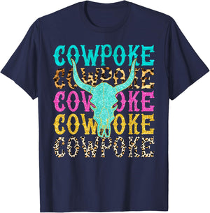 Western Cowpoke, I'm Just a Cowpoke In The Big Rodeo Retro T-Shirt - T-Shirt | Navy