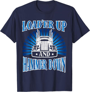 Truck Driver Humming Driver Truck Driver - Truck Driver T-Shirt - T-Shirt | Navy