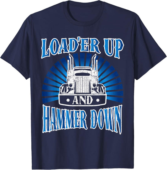 Truck Driver Humming Driver Truck Driver - Truck Driver T-Shirt - T-Shirt | Navy