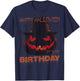 Happy Halloween My Birthday Jack-O-Lantern Ugly Halloween T-Shirt - T-Shirt | Navy