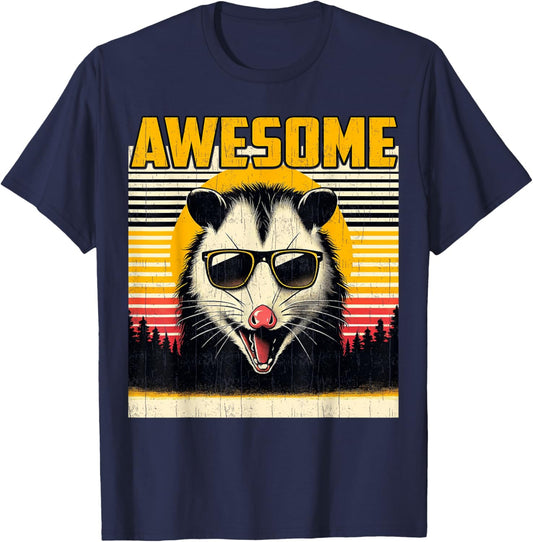 Opossum-Shirt Funny Awesome Possum Men Dad Father's Day T-Shirt - T-Shirt | Navy