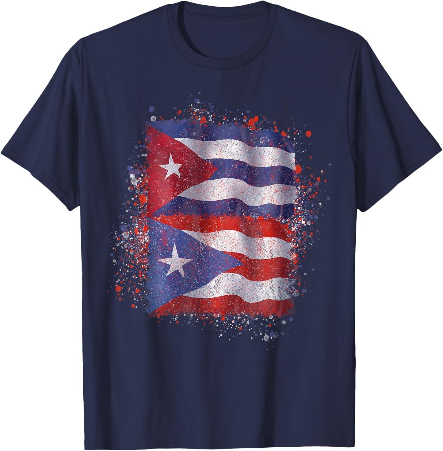 Puerto Rican Cuban Love T-Shirt - T-Shirt | Navy