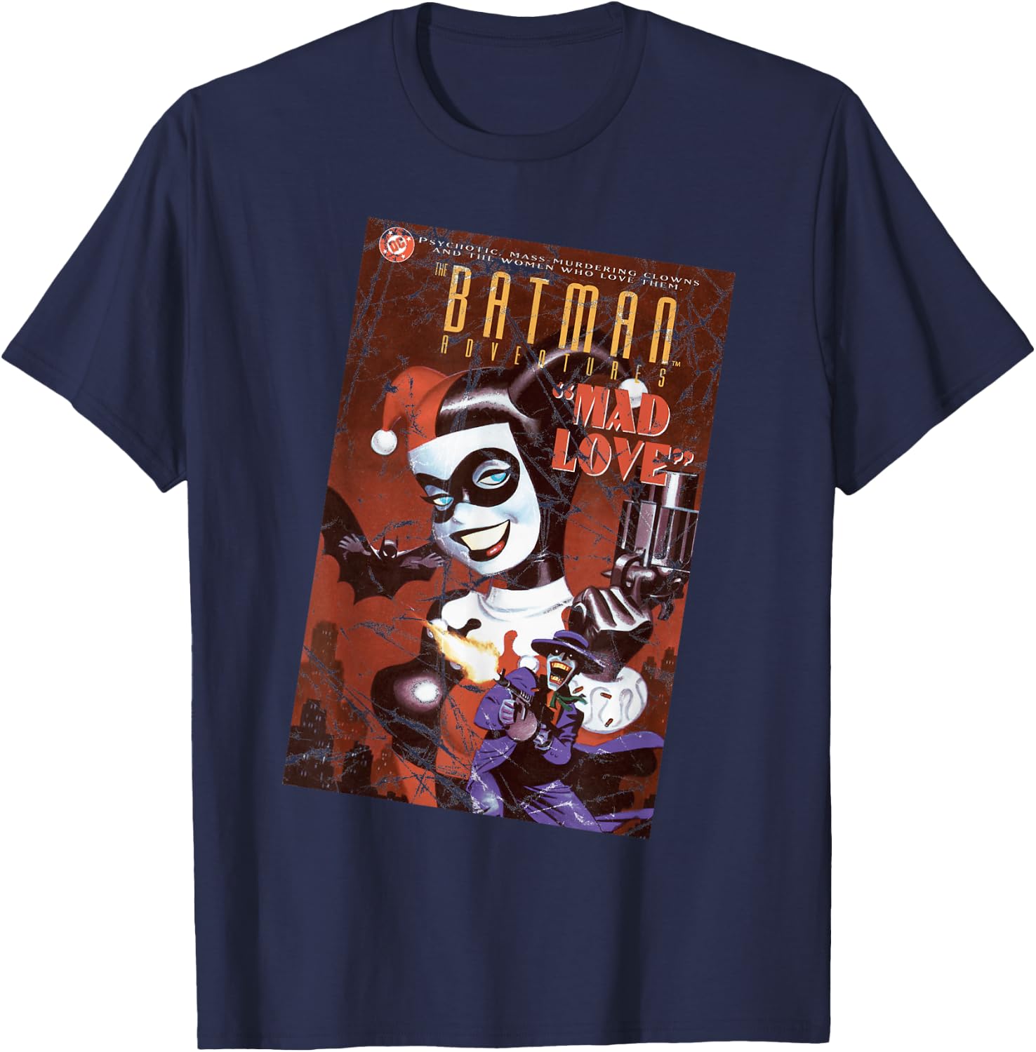 DC Harley Quinn Cover Mad Love T-Shirt - T-Shirt | Navy