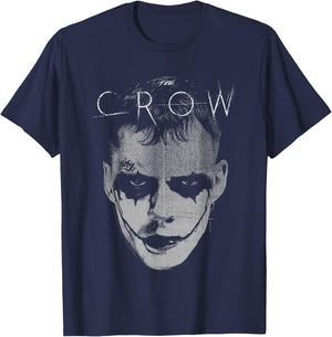 The Crow Official -Adults - Black - Small - Short Sleeve - - Modern - Movie-Themed - Letter Print T-Shirt - T-Shirt | Navy