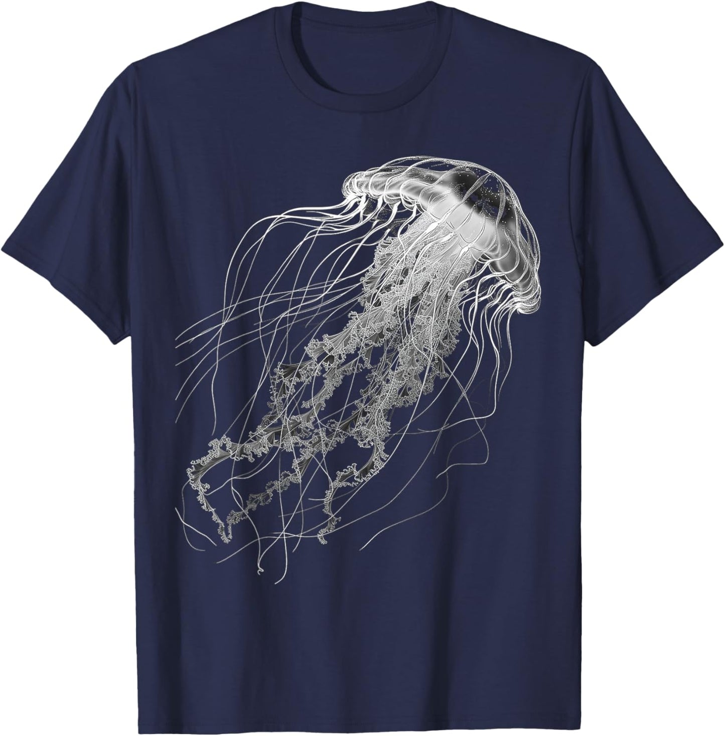 Jellyfish Animal Motif Illustration Jellyfish T-Shirt - T-Shirt | Navy