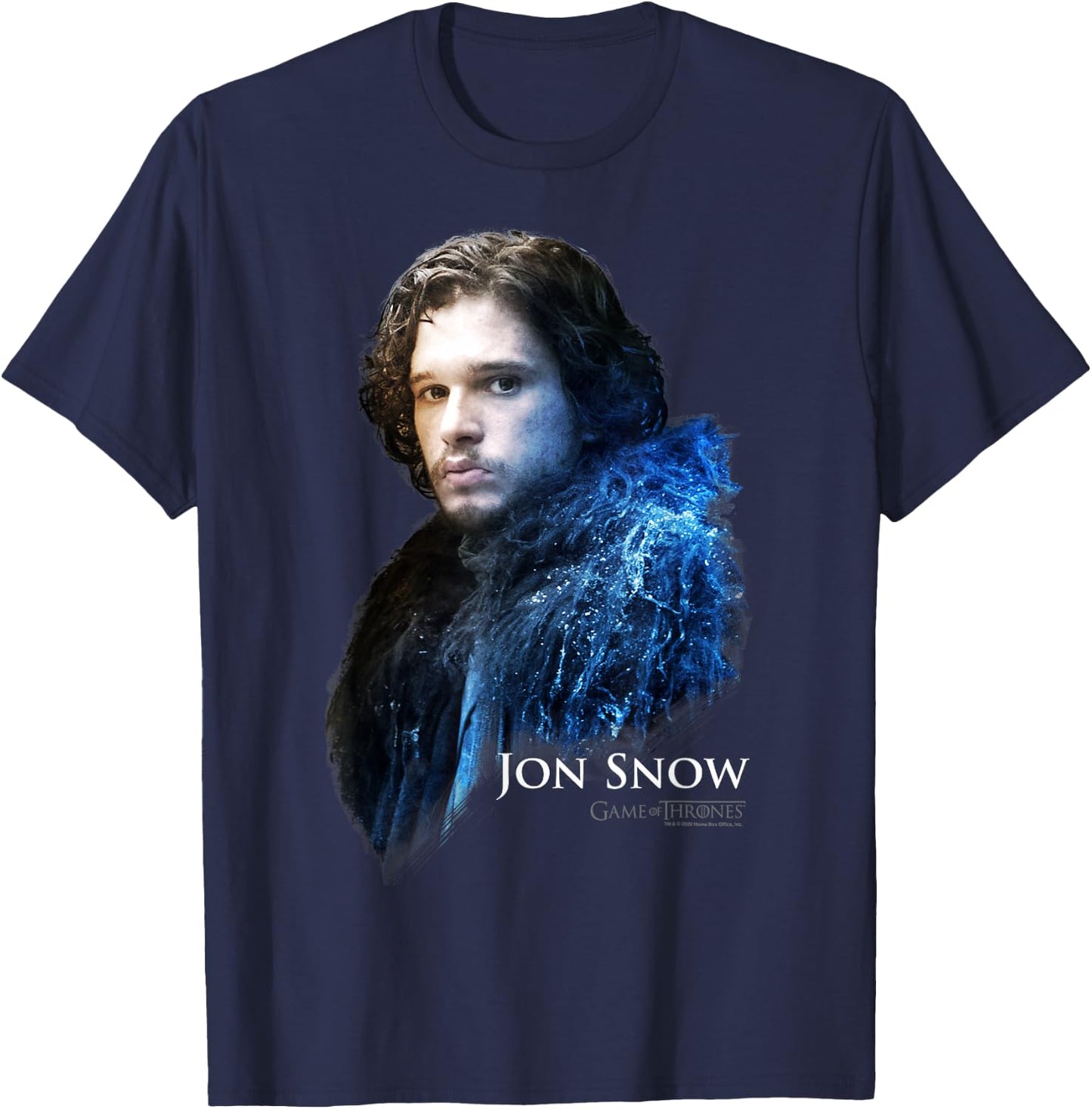 Game Of Thrones Jon Snow Portrait T-Shirt - T-Shirt | Navy