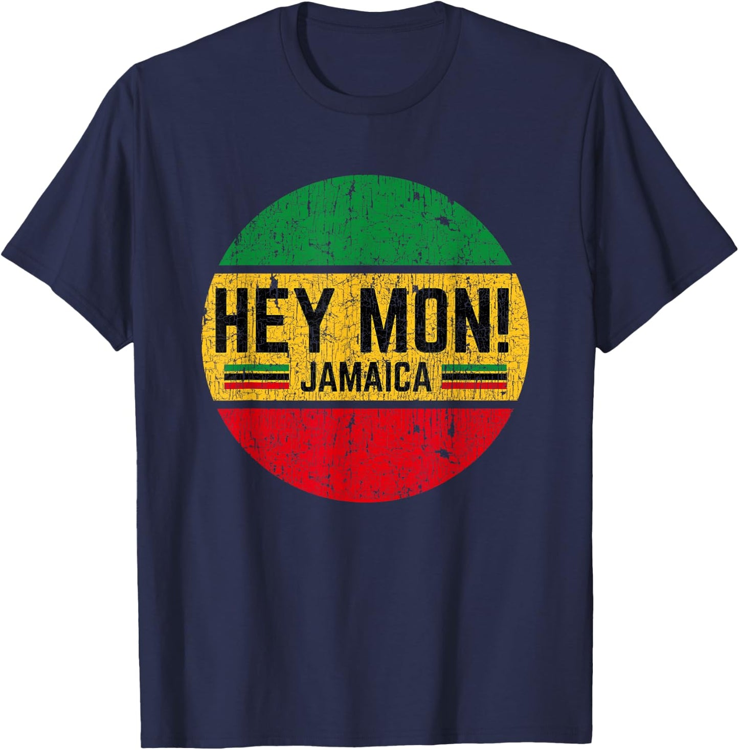 Hey Mon Jamaica Vintage T-Shirt - T-Shirt | Navy