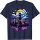 SF Bay Bridge San Francisco City California Fog City Line T-Shirt - T-Shirt | Navy