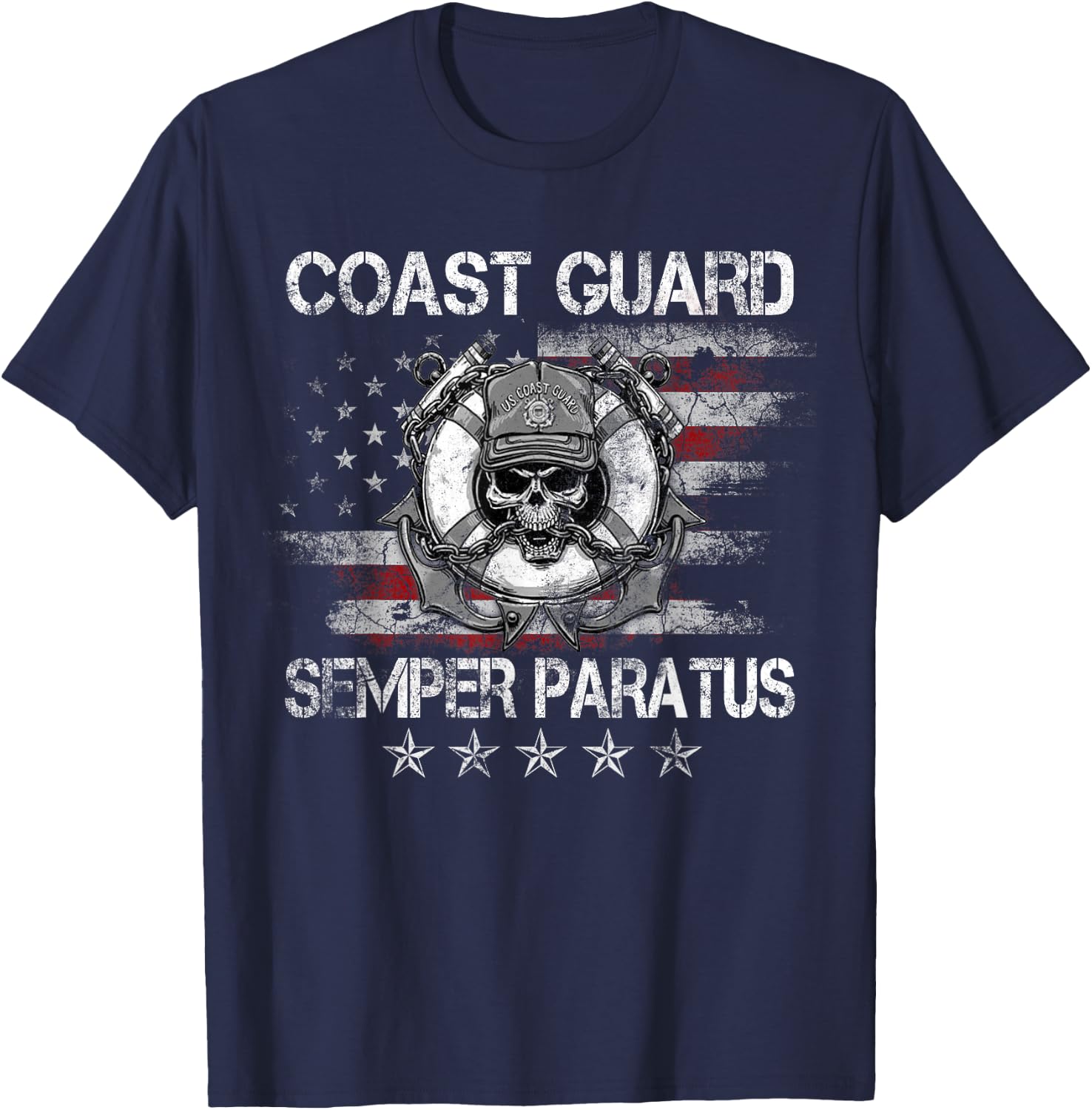 U.S. Coast Guard Semper Paratus T Shirt USCG Vetean Gift T-Shirt - T-Shirt | Navy