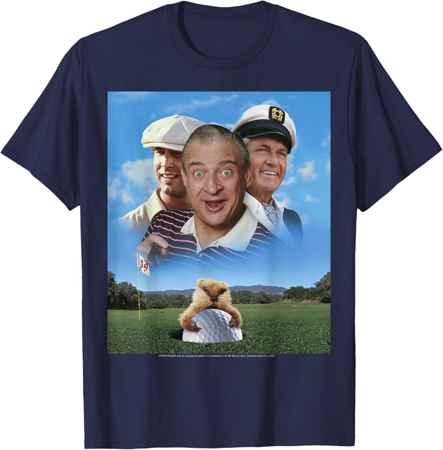 Caddyshack Group Shot Poster T-Shirt - T-Shirt | Navy